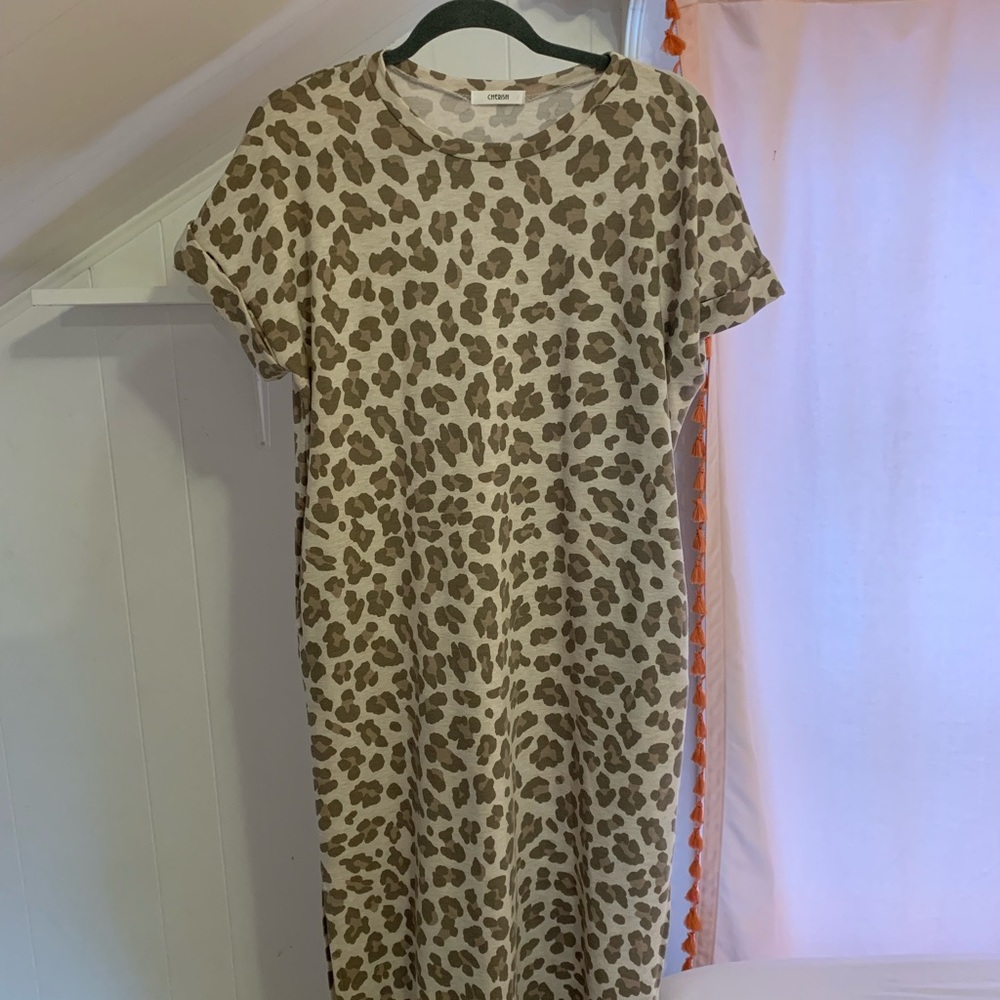 Cheetah T-shirt Dress (with pockets!)